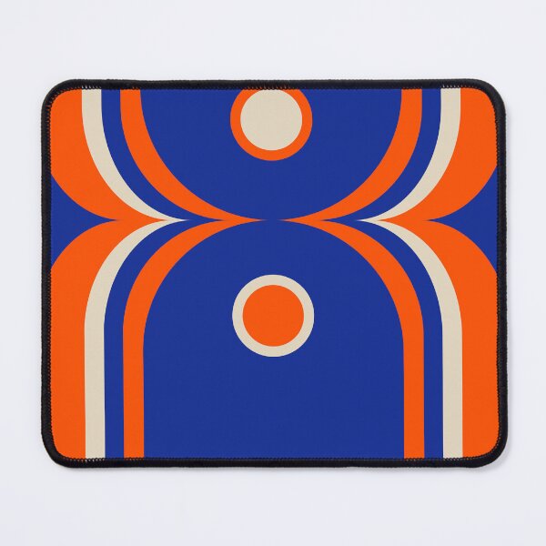 Item preview, Mod Curves Retro Abstract in Bright Blue and Orange designed and sold by kierkegaard.