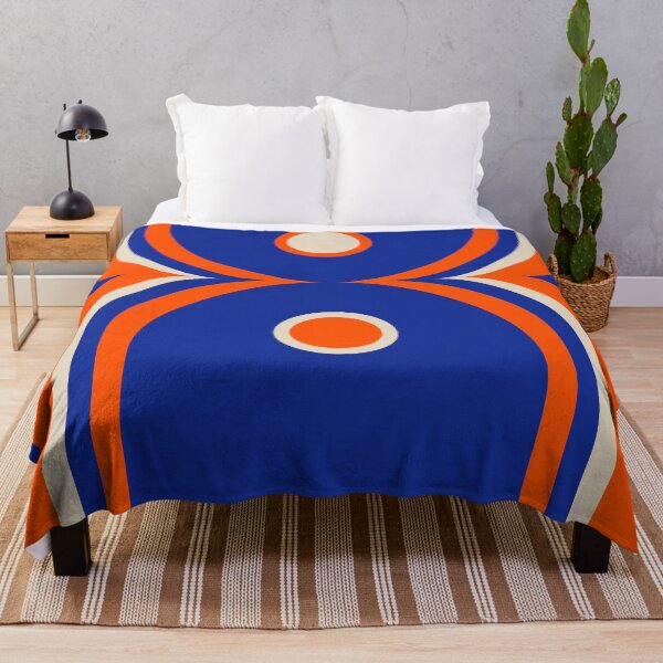 Item preview, Mod Curves Retro Abstract in Bright Blue and Orange designed and sold by kierkegaard.