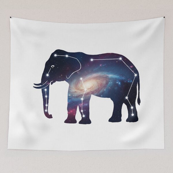 Item preview, Cosmic Elephant – Galaxy Animal Art designed and sold by furrydrool.