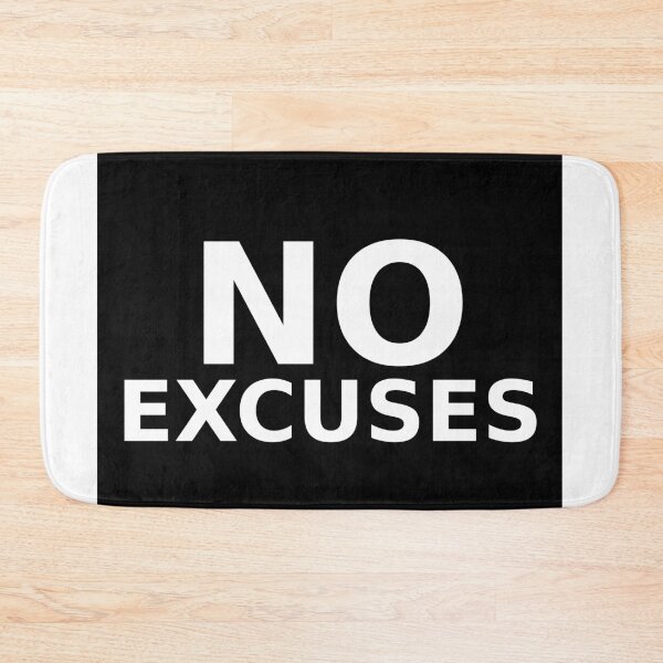 Item preview, NO EXCUSES – Bold Motivational Typography Poster designed and sold by mkdesignhub.