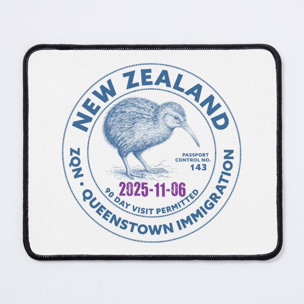 Item preview, Passport Stamp - Queenstown, New Zealand designed and sold by travelwitheric.
