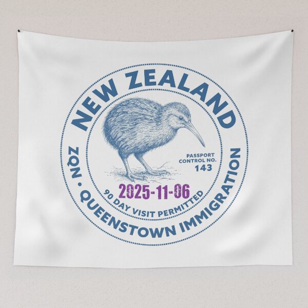 Item preview, Passport Stamp - Queenstown, New Zealand designed and sold by travelwitheric.