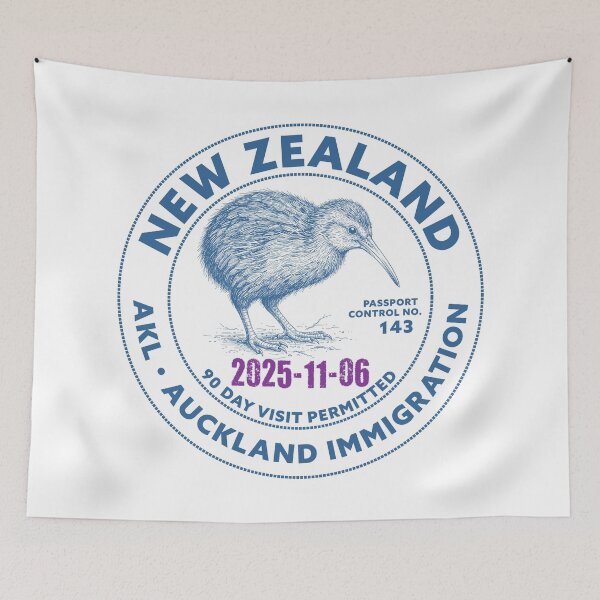 Item preview, Passport Stamp - Auckland, New Zealand designed and sold by travelwitheric.