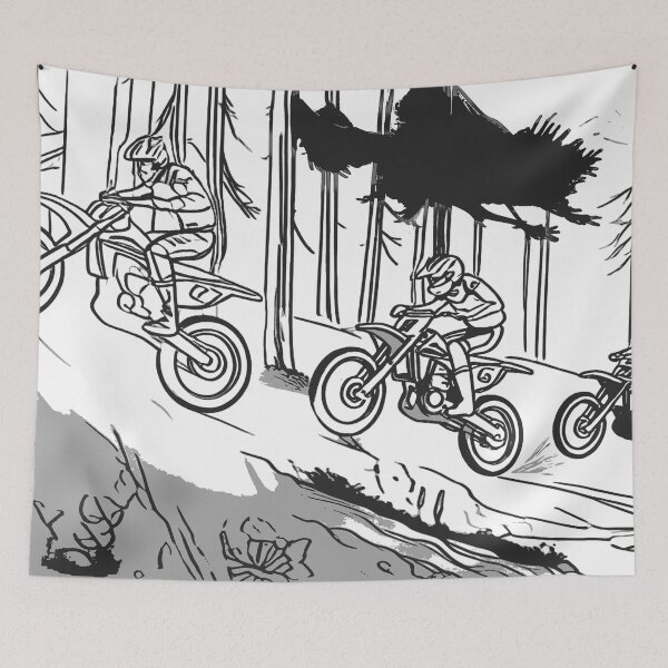 Item preview, Hill Climbing Motocross Racers designed and sold by NaturePrints.