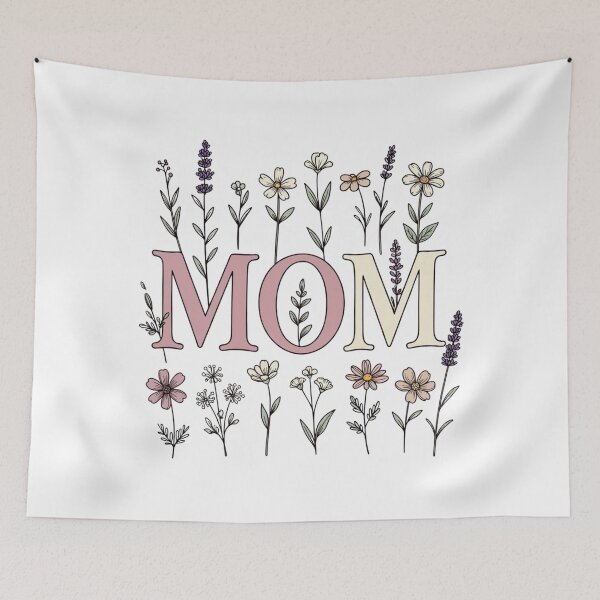 Item preview, Floral "Mom" T-Shirt with Wildflowers | Botanical Mama, Elegant Cottagecore Gift for Mom designed and sold by LegendChoice.