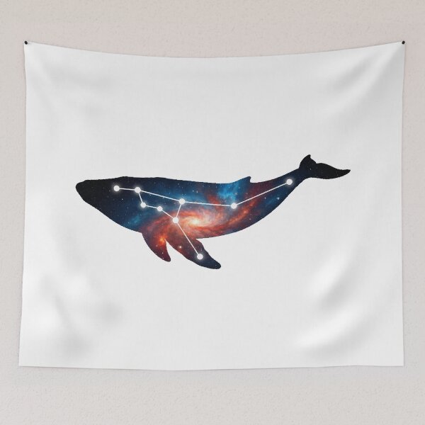 Item preview, Cosmic Whale – Galaxy Spirit Animal Art designed and sold by furrydrool.
