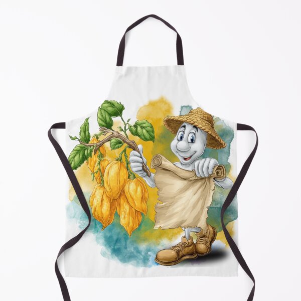 Item preview, Cute Cocoa Farmer Mascot – Tropical Cacao Pod Cartoon Kitchen Wall Art designed and sold by ChenEngEng.
