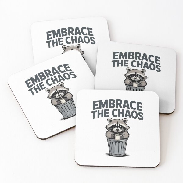 Item preview, Trash Panda Coffee Time - Embrace The Chaos Raccoon Art designed and sold by Mr-wow.