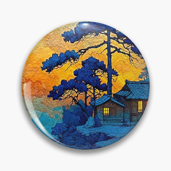 Item preview, Golden Dusk Over Blue Pine Sanctuary designed and sold by IRRI_3212.