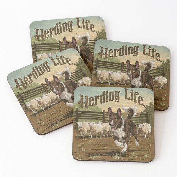 Item preview, Herding Life – Australian Kelpie Sheepdog Farm Vintage Design designed and sold by Globalcitytees.