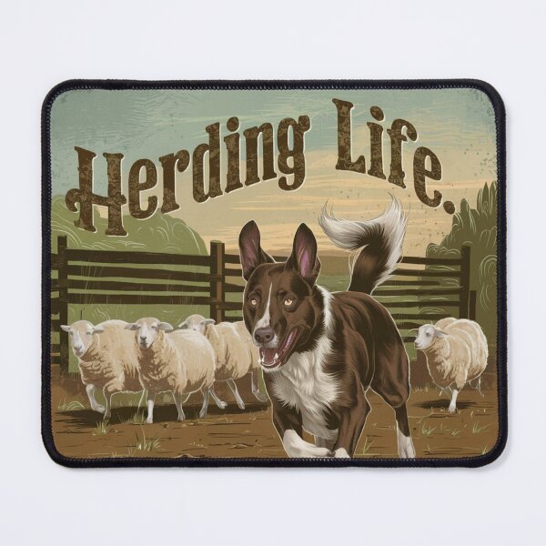 Item preview, Herding Life – Australian Kelpie Sheepdog Farm Vintage Design designed and sold by Globalcitytees.