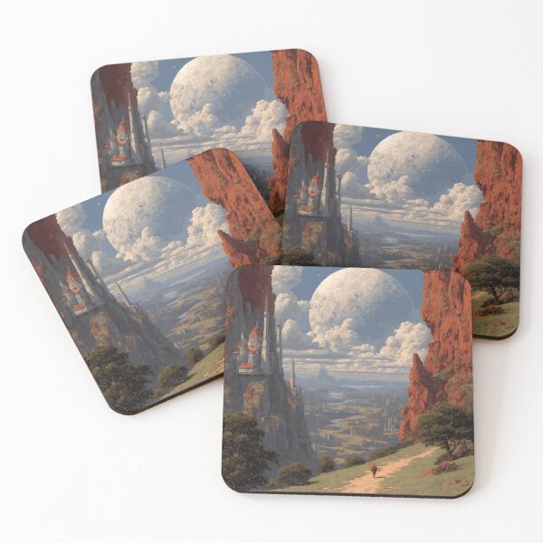 Item preview, Celestial Archway | Epic Retro Sci-Fi Pilgrimage Art designed and sold by MetroEnvision.
