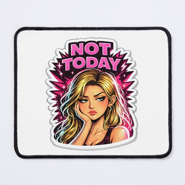Item preview, Not Today Glam Portrait Sticker designed and sold by lorand-designs.