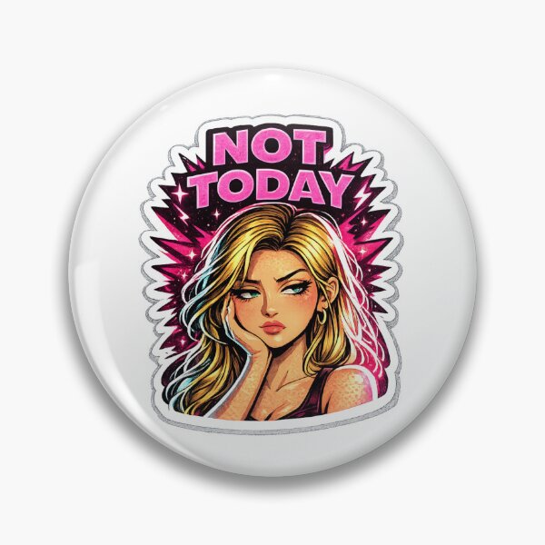 Item preview, Not Today Glam Portrait Sticker designed and sold by lorand-designs.