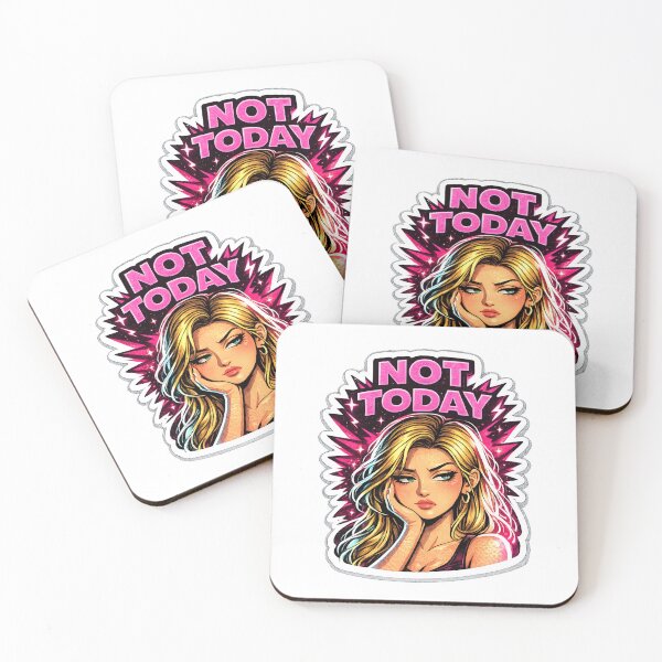 Item preview, Not Today Glam Portrait Sticker designed and sold by lorand-designs.
