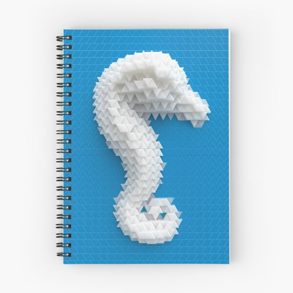 Item preview, Abstract seahorse made of prisms against a blue background designed and sold by lathspell.