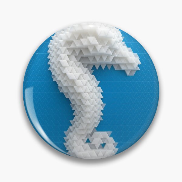 Item preview, Abstract seahorse made of prisms against a blue background designed and sold by lathspell.