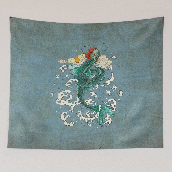Item preview, Infinite Azure: The Dragon of the Celestial Sea  designed and sold by QamarART Paintings.