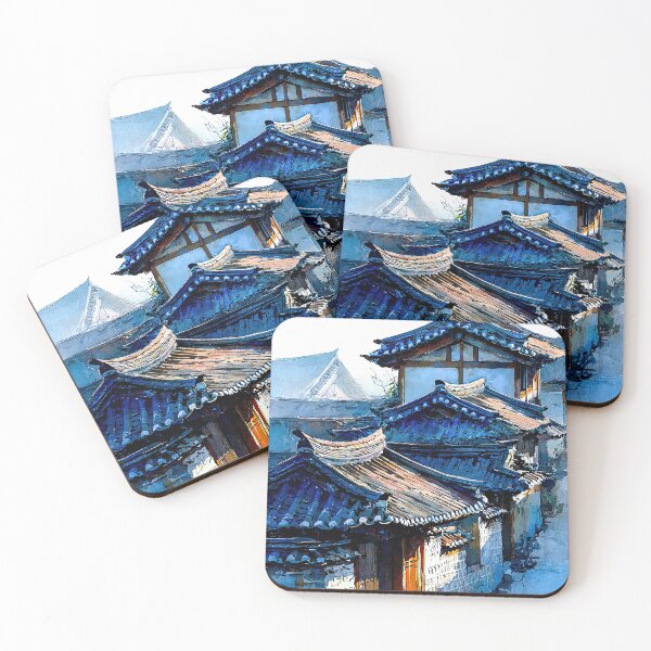 Item preview, Silent Rhythms of Layered Village Roofs designed and sold by IRRI_3212.