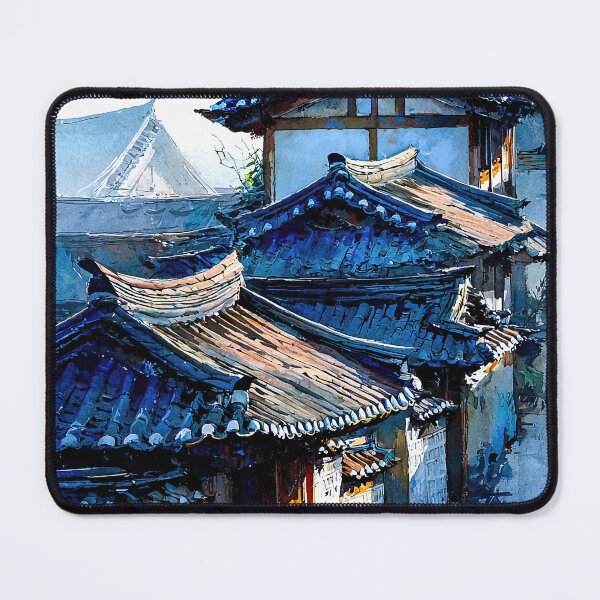 Item preview, Silent Rhythms of Layered Village Roofs designed and sold by IRRI_3212.
