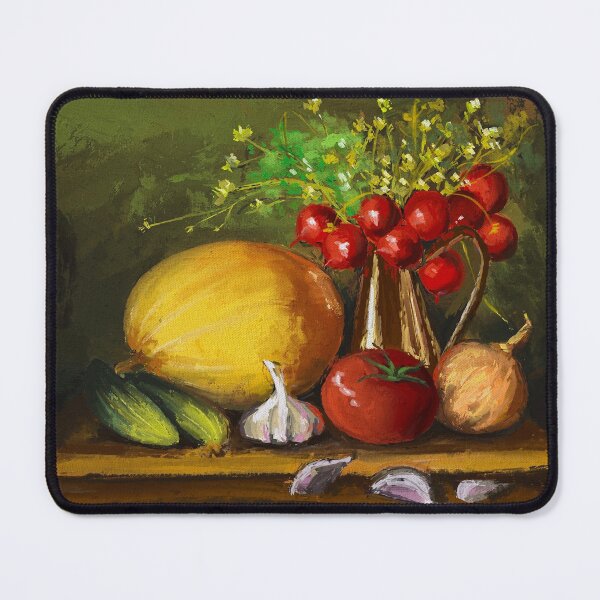 Item preview, Timeless Harvest: A Still Life in Oil designed and sold by QamarART Paintings.