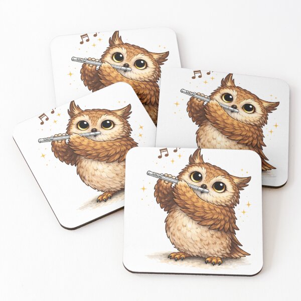 Item preview, Owl playing flute designed and sold by Lisa's Musical Madness.