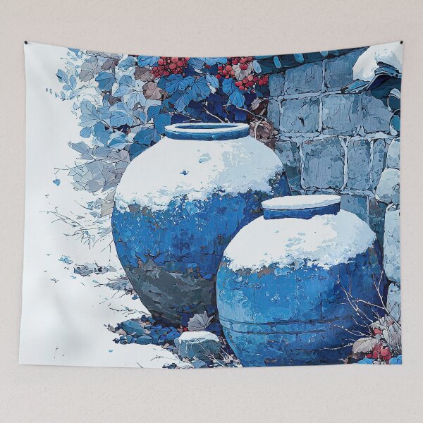 Item preview, Pottery Jars Under Winter Snow designed and sold by IRRI_3212.