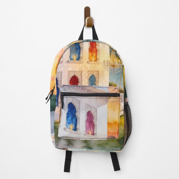 Item preview, Ethereal Indian Palace Sunset Watercolor Illustration designed and sold by HustleHue.