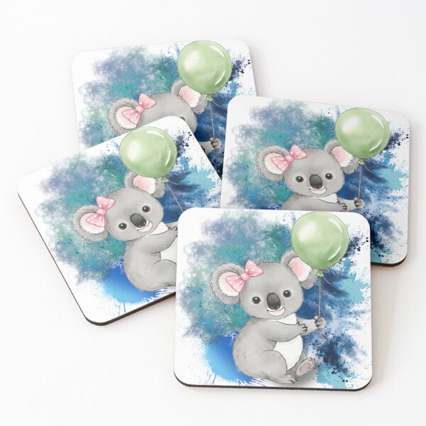 Item preview, Cute Baby Koala with Balloon – Adorable Nursery Animal Wall Art for Girls Room designed and sold by ChenEngEng.