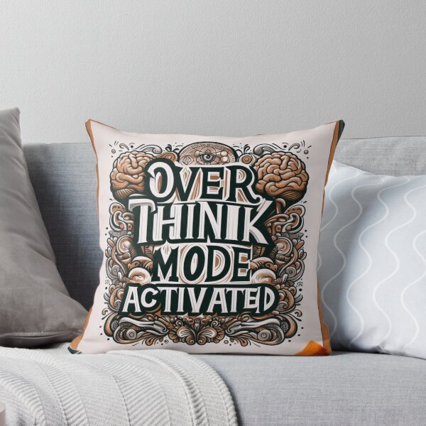 Item preview, Overthink Mode Brain Vine Typography designed and sold by Artist Bishhnu Banerji.