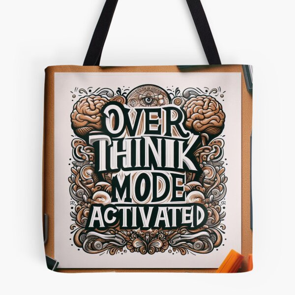 Item preview, Overthink Mode Brain Vine Typography designed and sold by Artist Bishhnu Banerji.