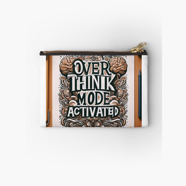 Item preview, Overthink Mode Brain Vine Typography designed and sold by Artist Bishhnu Banerji.