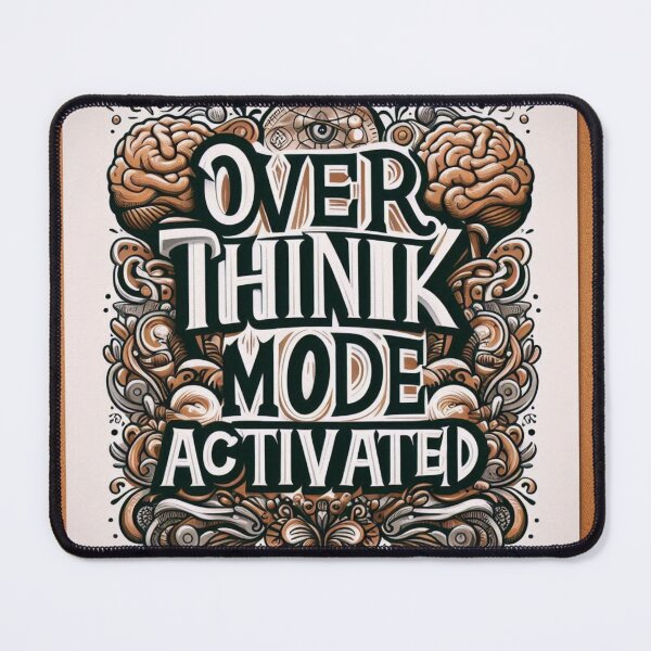 Item preview, Overthink Mode Brain Vine Typography designed and sold by Artist Bishhnu Banerji.
