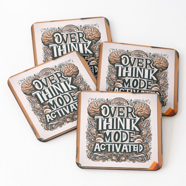 Item preview, Overthink Mode Brain Vine Typography designed and sold by Artist Bishhnu Banerji.