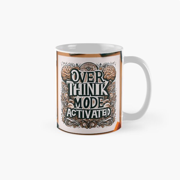 Item preview, Overthink Mode Brain Vine Typography designed and sold by Artist Bishhnu Banerji.