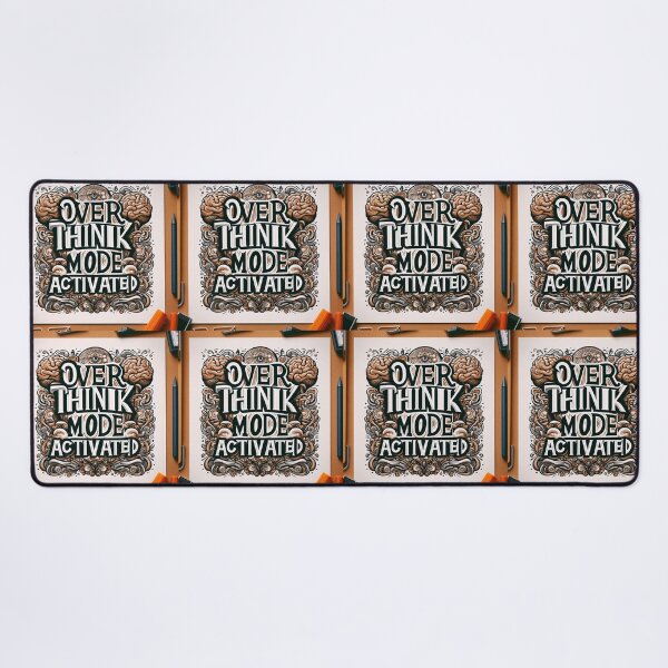 Item preview, Overthink Mode Brain Vine Typography designed and sold by Artist Bishhnu Banerji.