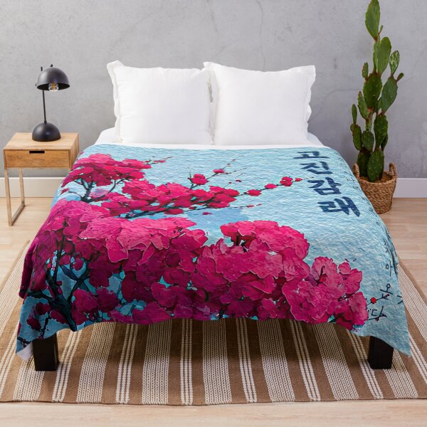 Item preview, Crimson Winter Blooms Against Azure Frost designed and sold by IRRI_3212.