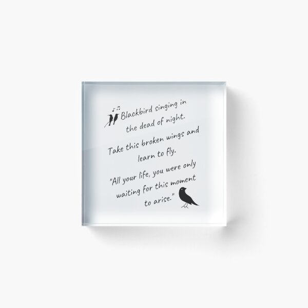 Item preview, Blackbird Singing In The Dead Of Night, Blackbird Beatles, Beatles Lyrics Hippie, Music Lovers Gift designed and sold by sirina2796.