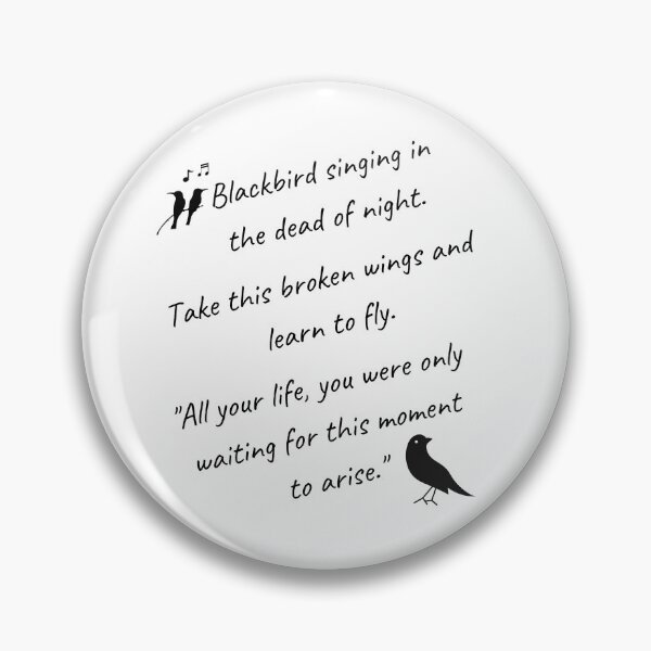 Artikelvorschau, Amsel singt mitten in der Nacht, Amsel Beatles, Beatles Lyrics Hippie, Musikliebhaber Geschenk entworfen und verkauft von sirina2796.
