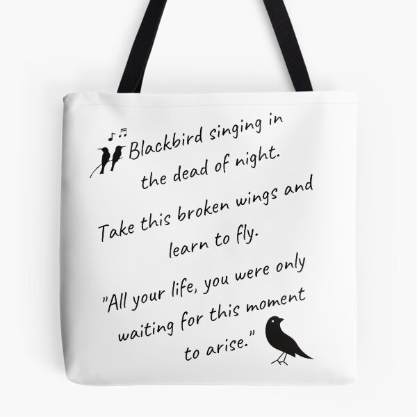 Artikelvorschau, Amsel singt mitten in der Nacht, Amsel Beatles, Beatles Lyrics Hippie, Musikliebhaber Geschenk entworfen und verkauft von sirina2796.