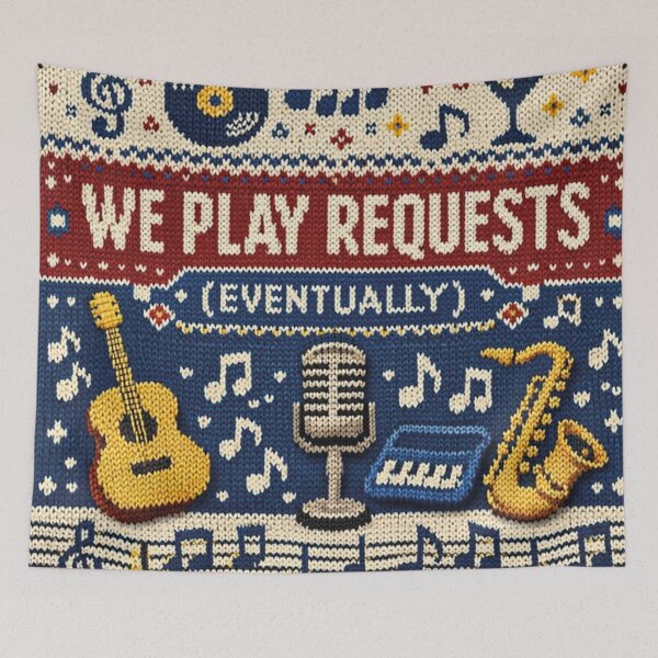 Item preview, We Play Requests Eventually Music Knitting Pattern Design designed and sold by Mauswohn.