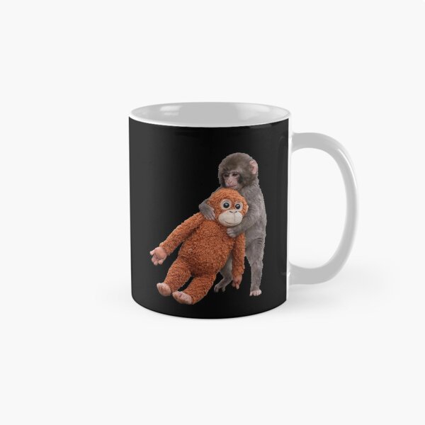 Item preview, Baby Macaque Hugging Plush Cute Monkey Monkey Punch designed and sold by motivato.