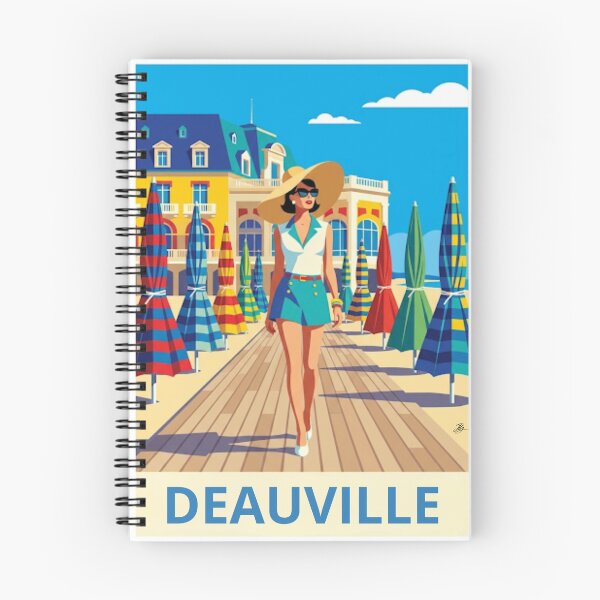 Aperçu de l'œuvre Deauville – Planches Illustration Néo-Rétro créée et vendue par jlg-creative.