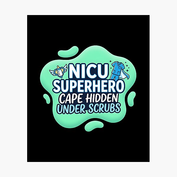 Item preview, Nicu superhero. Cape hidden under scrubs | NICU Nurse designed and sold by SocialStaticz.