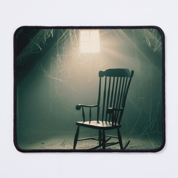 Item preview, Attic Shadows – Creepy Rocking Chair Moonlight Poster Inspired by Book Cover designed and sold by MadeInNapTime.