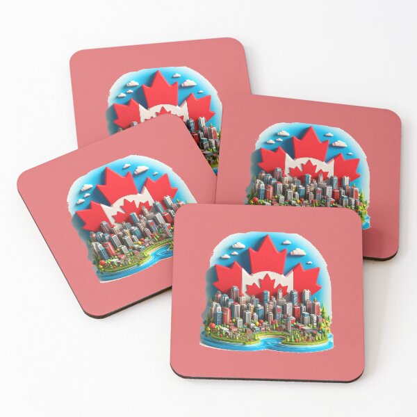 Item preview, Canada Skyline & Scenery – Flag Emblem 3D Pendragon Hobby Style  designed and sold by PaintMeWorld.