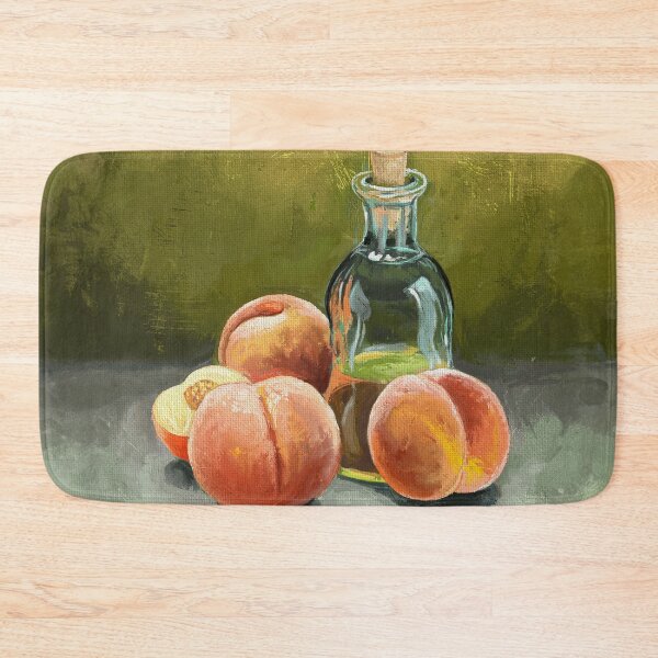 Item preview, Mediterranean Harvest: Olive Oil and Sun-Ripened Peaches designed and sold by QamarART Paintings.