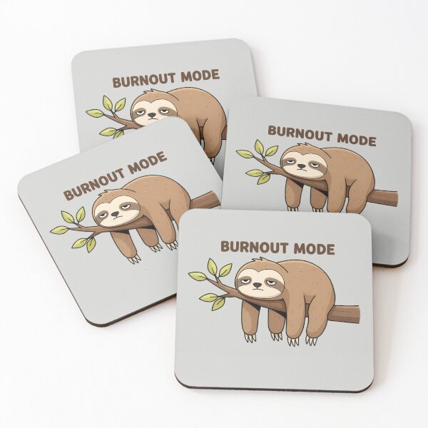 Item preview, Burnt Out Sloth | Chronically Exhausted Meme Sticker designed and sold by ZyxDes.
