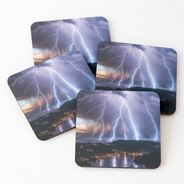 Item preview, Electric Fury – Lightning Over the Fjord designed and sold by PixelVibe782.