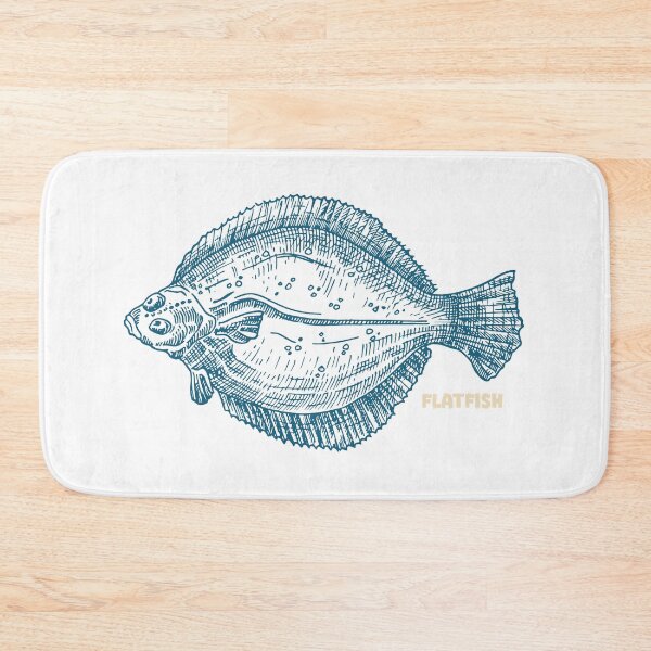 Item preview, Vintage Flatfish Illustration designed and sold by mcraft studio.